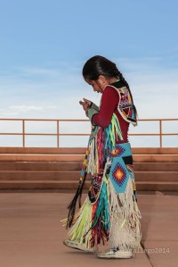 Native American girl in the Grand Canyon West.